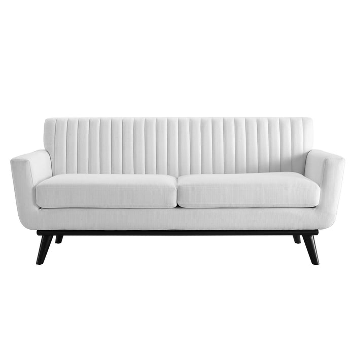 Engage Channel Tufted Fabric Loveseat - view 7