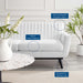 Engage Channel Tufted Fabric Loveseat - detail close-up