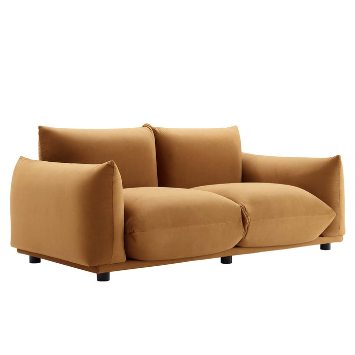 Copious Performance Velvet Loveseat - alternate angle view