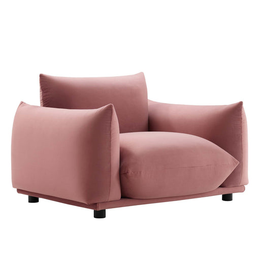 Modway Copious Performance Velvet Armchair Living Room Furniture - View 19