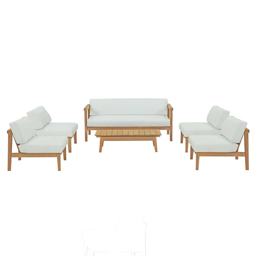 Bayport 6 Piece Outdoor Patio Teak Set outdoor patio furniture set