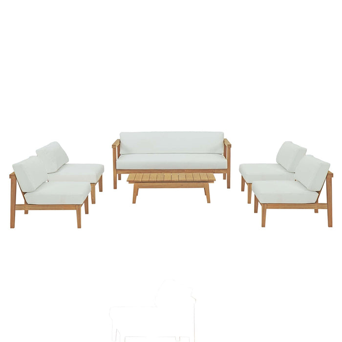 Bayport 6 Piece Outdoor Patio Teak Set outdoor patio furniture set
