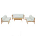 Bayport 6 Piece Outdoor Patio Teak Set outdoor patio furniture set