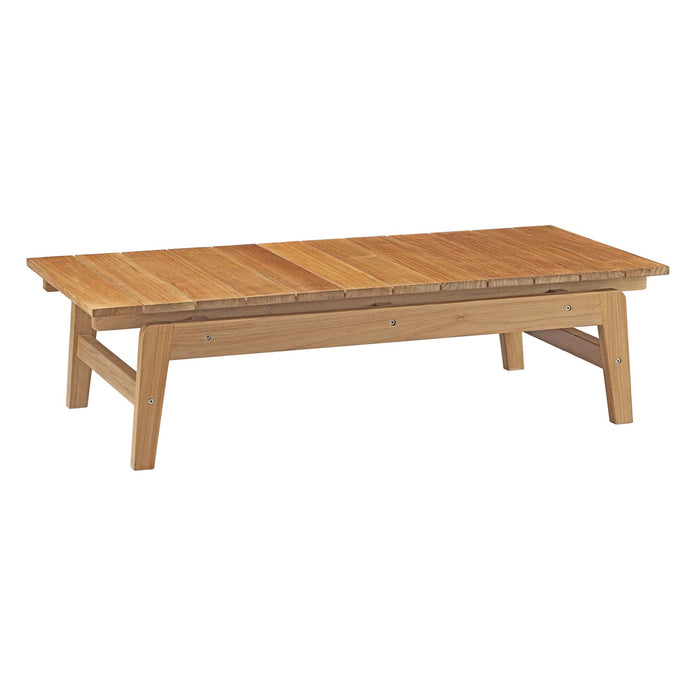 Bayport 6 Piece Outdoor Patio Teak Set outdoor patio furniture set lifestyle shot