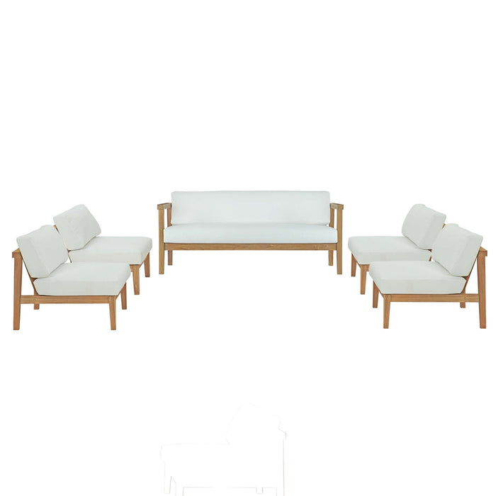 Bayport 5 Piece Outdoor Patio Teak Set outdoor patio furniture set