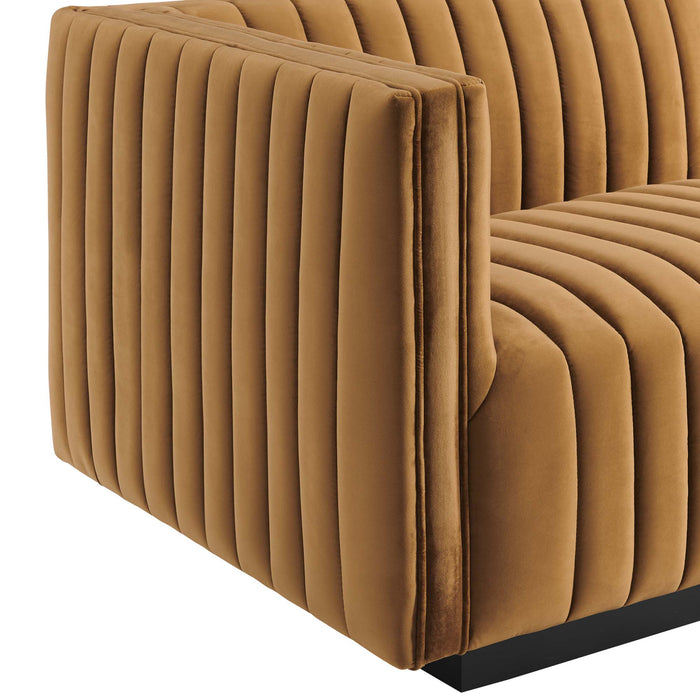 Conjure Channel Tufted Performance Velvet Left-Arm Chair - view 6
