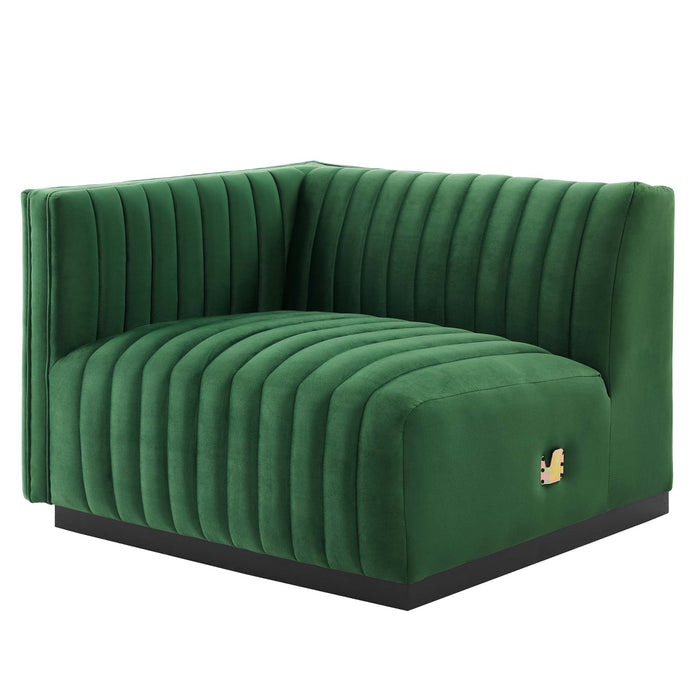 Conjure Channel Tufted Performance Velvet Left-Arm Chair - view 8