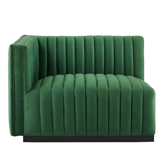 Conjure Channel Tufted Performance Velvet Left-Arm Chair - view 11