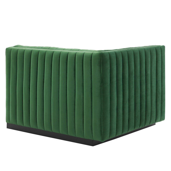 Conjure Channel Tufted Performance Velvet Left-Arm Chair - view 10