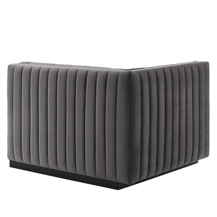 Conjure Channel Tufted Performance Velvet Left-Arm Chair - view 16