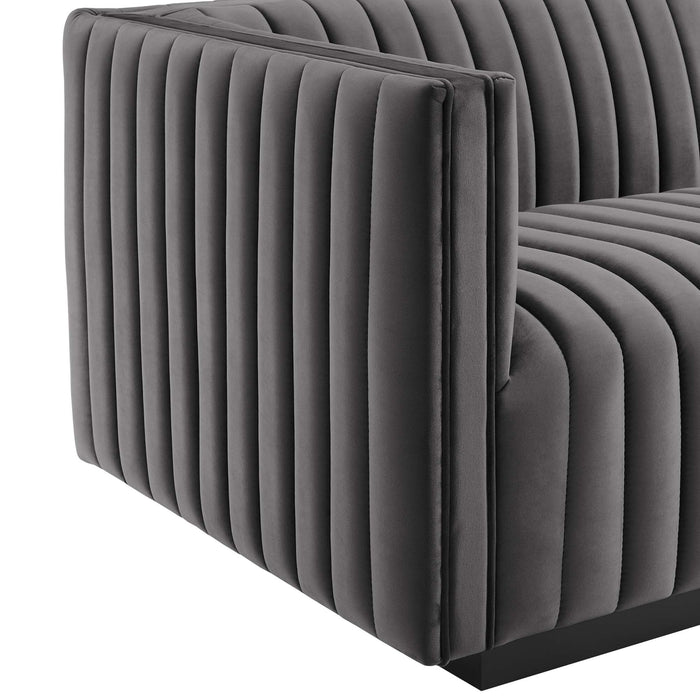 Conjure Channel Tufted Performance Velvet Left-Arm Chair - view 18