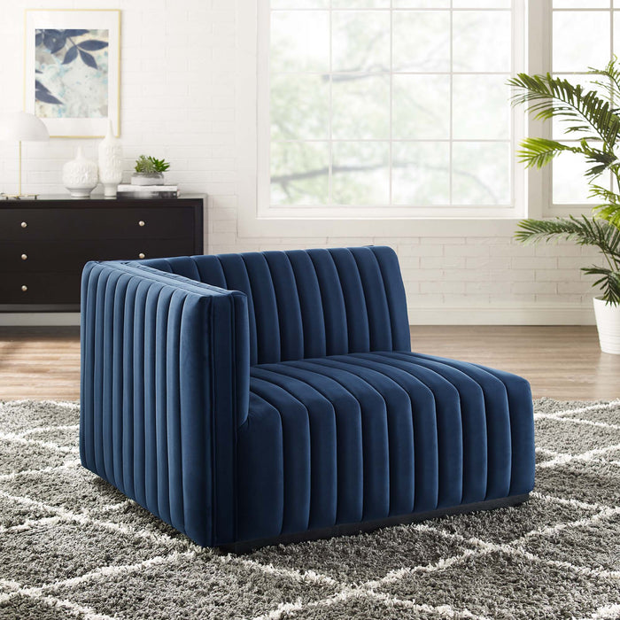 Conjure Channel Tufted Performance Velvet Left-Arm Chair - view 19