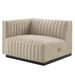 Conjure Channel Tufted Upholstered Fabric Left-Arm Chair - alternate angle view