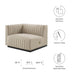 Conjure Channel Tufted Upholstered Fabric Left-Arm Chair - detail close-up