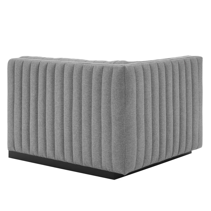 Conjure Channel Tufted Upholstered Fabric Left-Arm Chair - view 10