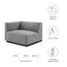 Conjure Channel Tufted Upholstered Fabric Left-Arm Chair - view 9