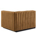 Conjure Channel Tufted Performance Velvet Right-Arm Chair - in lifestyle setting