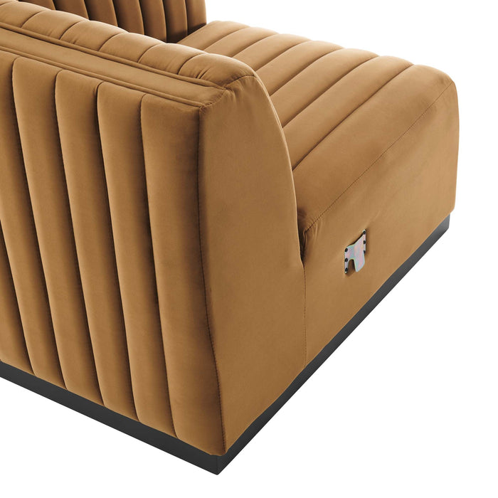 Conjure Channel Tufted Performance Velvet Right-Arm Chair - view 6