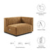 Conjure Channel Tufted Performance Velvet Right-Arm Chair - detail close-up