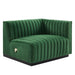 Conjure Channel Tufted Performance Velvet Right-Arm Chair - view 8