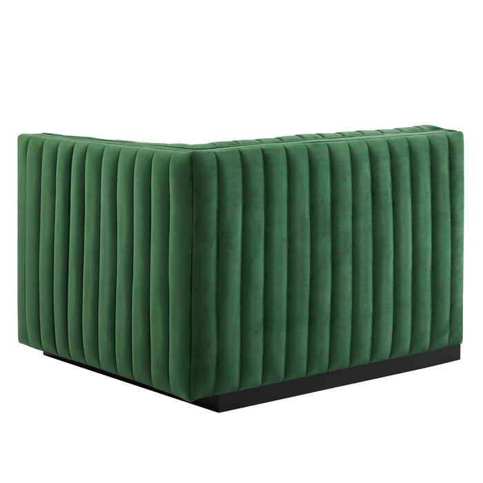 Conjure Channel Tufted Performance Velvet Right-Arm Chair - view 10