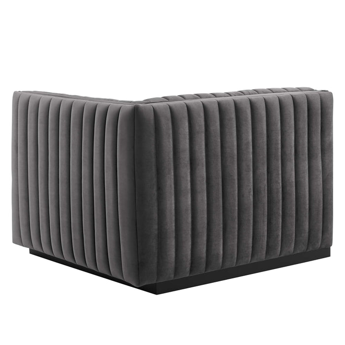Conjure Channel Tufted Performance Velvet Right-Arm Chair - view 16