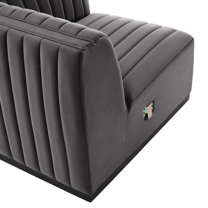 Conjure Channel Tufted Performance Velvet Right-Arm Chair - view 18