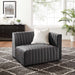 Conjure Channel Tufted Performance Velvet Right-Arm Chair - view 13