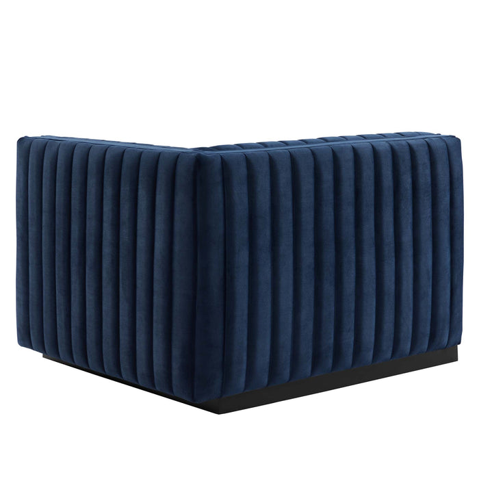 Conjure Channel Tufted Performance Velvet Right-Arm Chair - view 22