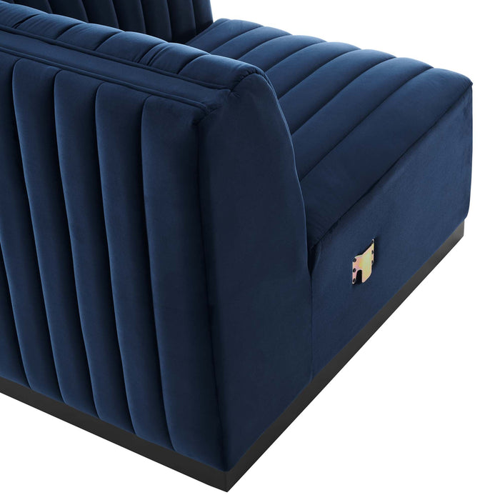 Conjure Channel Tufted Performance Velvet Right-Arm Chair - view 24
