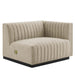 Conjure Channel Tufted Upholstered Fabric Right-Arm Chair - alternate angle view