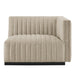Conjure Channel Tufted Upholstered Fabric Right-Arm Chair - view 5