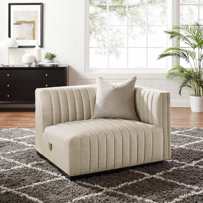 Conjure Channel Tufted Upholstered Fabric Right-Arm Chair - Modway \living\sectionals