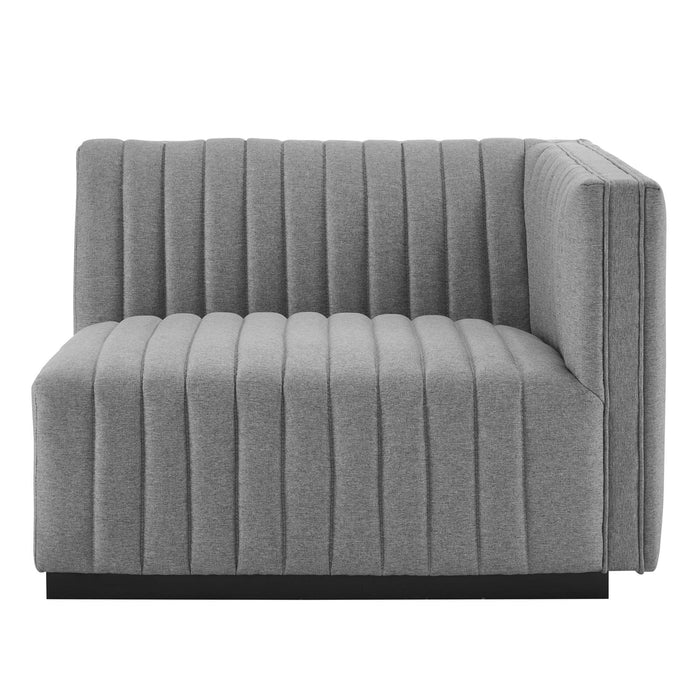 Conjure Channel Tufted Upholstered Fabric Right-Arm Chair - view 11