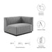 Conjure Channel Tufted Upholstered Fabric Right-Arm Chair - view 9