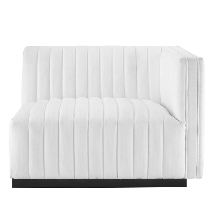 Conjure Channel Tufted Upholstered Fabric Right-Arm Chair - view 17
