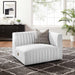Conjure Channel Tufted Upholstered Fabric Right-Arm Chair - view 13