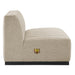 Conjure Channel Tufted Upholstered Fabric Armless Chair - in lifestyle setting