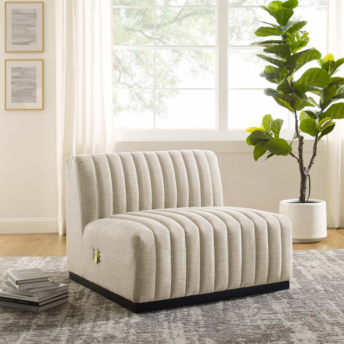 Conjure Channel Tufted Upholstered Fabric Armless Chair - Modway \living\sectionals