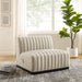 Conjure Channel Tufted Upholstered Fabric Armless Chair - Modway \living\sectionals