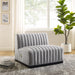 Conjure Channel Tufted Upholstered Fabric Armless Chair - view 8