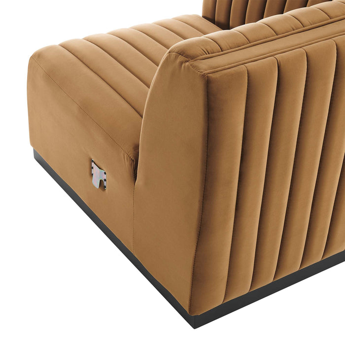 Conjure Channel Tufted Performance Velvet Left Corner Chair - view 6