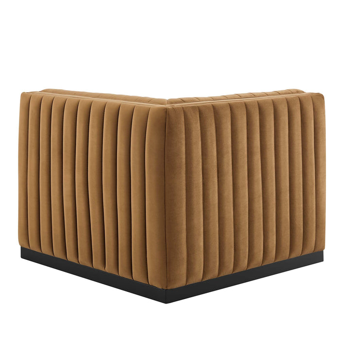 Conjure Channel Tufted Performance Velvet Left Corner Chair - view 5