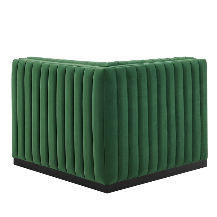 Conjure Channel Tufted Performance Velvet Left Corner Chair - view 11