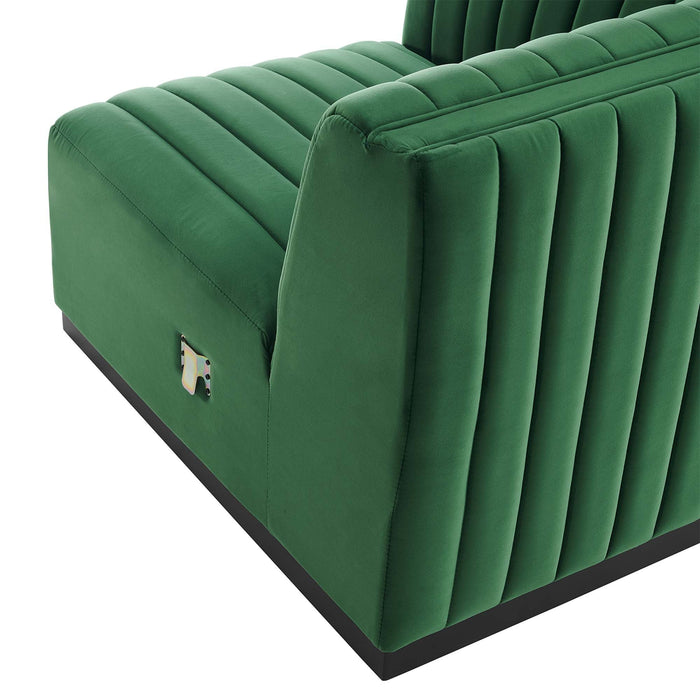 Conjure Channel Tufted Performance Velvet Left Corner Chair - view 12