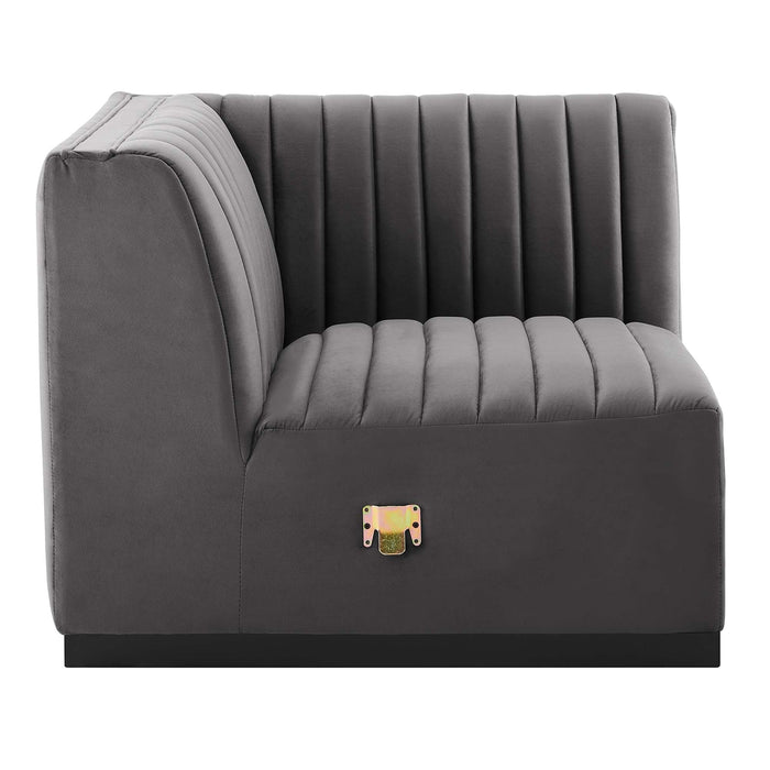 Conjure Channel Tufted Performance Velvet Left Corner Chair - view 16