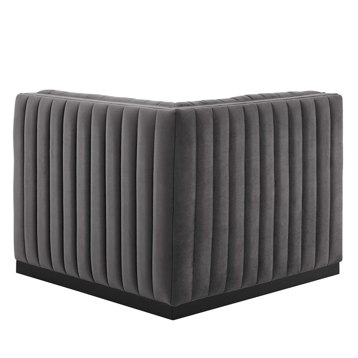 Conjure Channel Tufted Performance Velvet Left Corner Chair - view 17