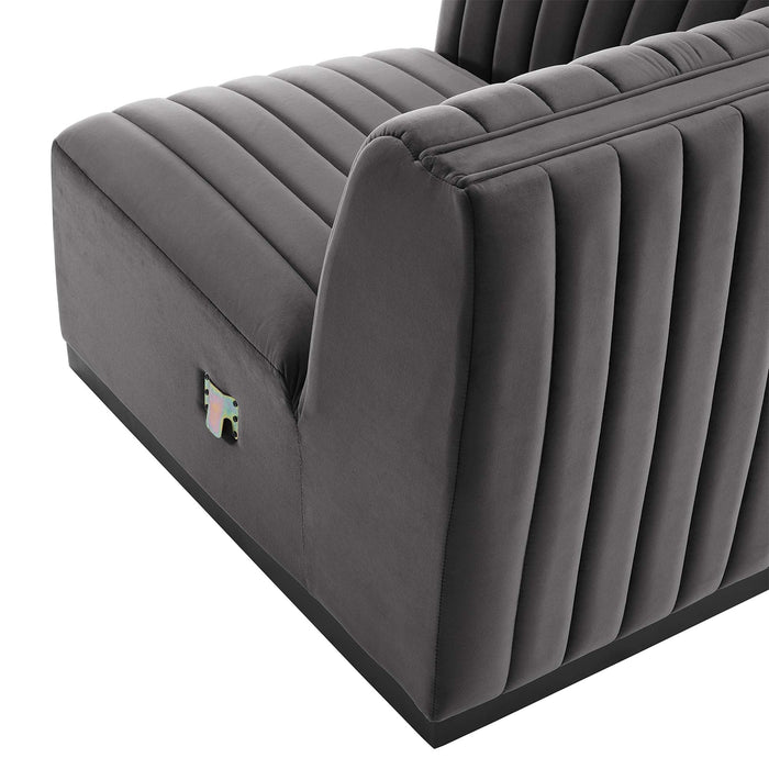 Conjure Channel Tufted Performance Velvet Left Corner Chair - view 18