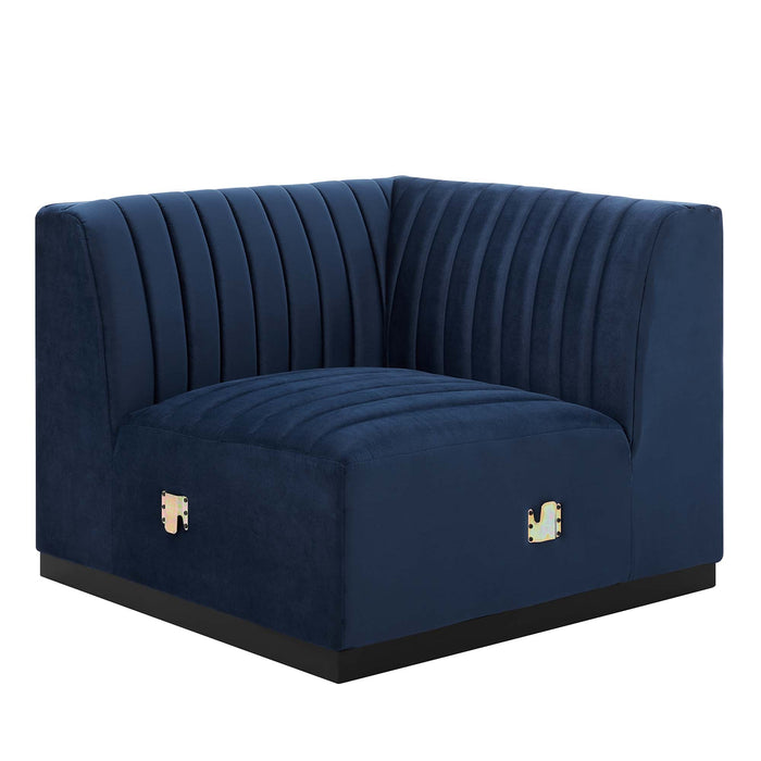 Conjure Channel Tufted Performance Velvet Left Corner Chair - view 20