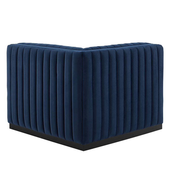 Conjure Channel Tufted Performance Velvet Left Corner Chair - view 23
